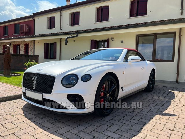 Rental Bentley Continental GTC W12 Number 1 White in La Condamine