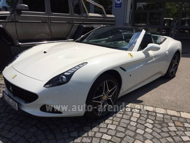 Rental Ferrari California T Cabrio White in Monte Carlo