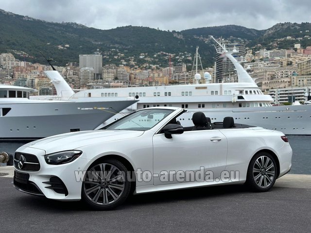 Rental Mercedes-Benz E 200 Convertible AMG equipment in Monte Carlo
