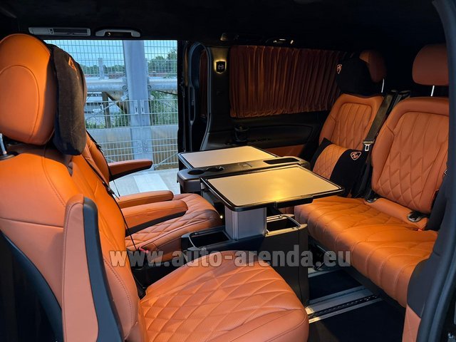 Rental Mercedes-Benz V300d 4Matic VIP/TV/WALL EXTRA LONG (2+5 pax) AMG equipment in La Condamine